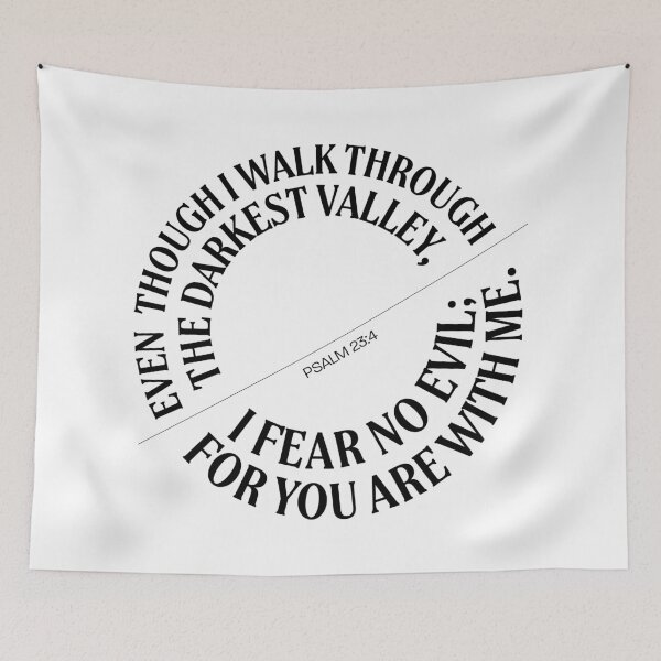 Item preview, psalm 23:4 bible verse typography art designed and sold by opeezy.
