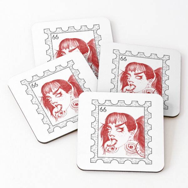 Item preview, Creepy Clown Girl Postage Stamp  designed and sold by FarieArt.