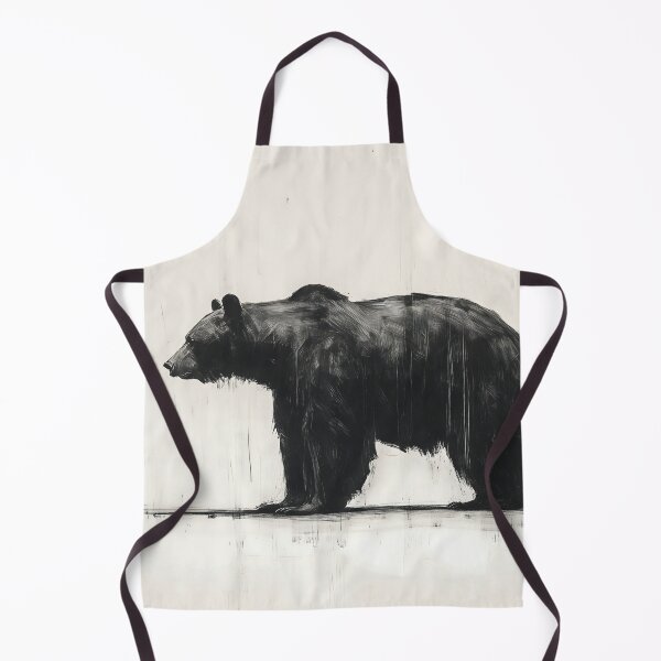 Item preview, Modern Black Bear Art Print | Bold Minimalist Bear Illustration | Contemporary Wildlife Wall Decor | Abstract Animal Painting | Nature-Inspired Poster designed and sold by nahinuke.