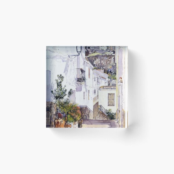 Item preview, Street of Ohanes in March, La Alpujarra, Almeria, Andalusia, Spain designed and sold by Margaret Merry.
