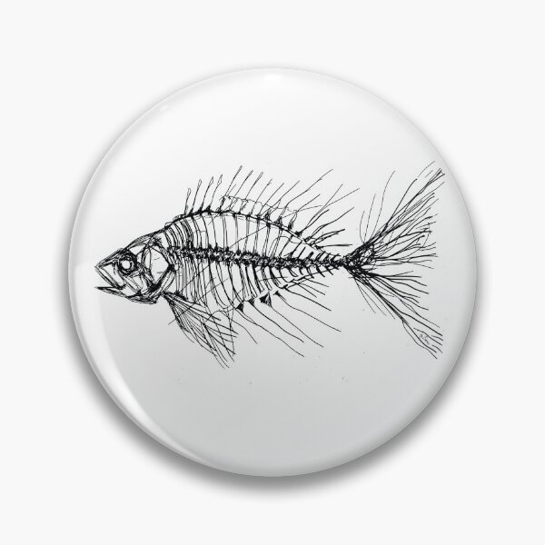 Item preview, Fish bone ballpoint pen drawing designed and sold by byBenci.