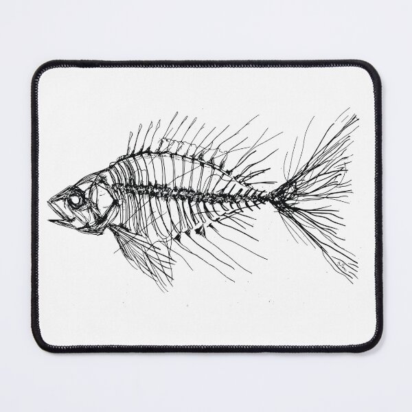 Item preview, Fish bone ballpoint pen drawing designed and sold by byBenci.
