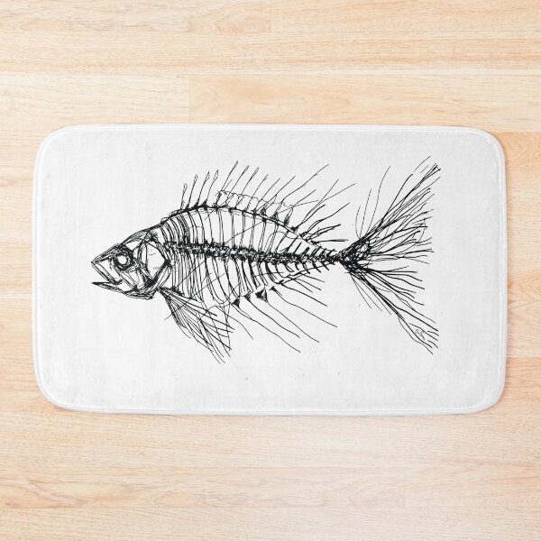 Item preview, Fish bone ballpoint pen drawing designed and sold by byBenci.