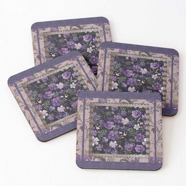 Item preview,  Muted Lavender mixed floral pattern with faux damask designed and sold by Renee Lavoie.