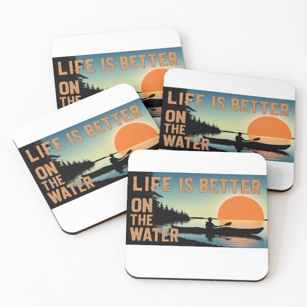 Item preview, Life is better on the water – Sunset kayaking in adventurous style designed and sold by StormArte.