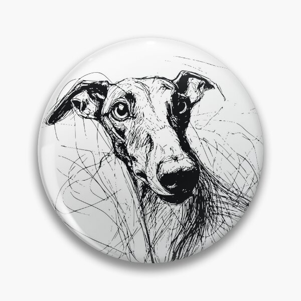 Item preview, Greyhound ballpoint pen drawing designed and sold by byBenci.