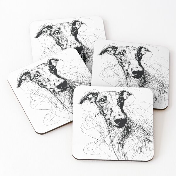 Item preview, Greyhound ballpoint pen drawing designed and sold by byBenci.