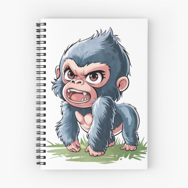 Item preview, Grumpy Kawaii Baby Gorilla - Funny Animal T-Shirt designed and sold by FusiTink.