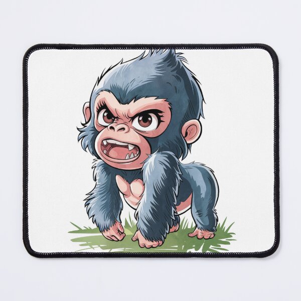 Item preview, Grumpy Kawaii Baby Gorilla - Funny Animal T-Shirt designed and sold by FusiTink.