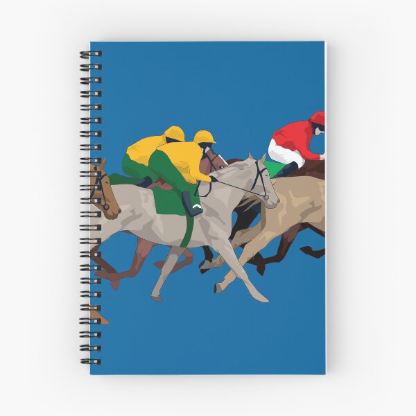 Item preview, Carrera de caballos azul designed and sold by Anne Cakebread.