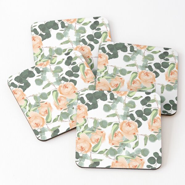 Item preview, Greenery seamless pattern with eucalyptus branch and roses flowers. designed and sold by MatyKotiv.