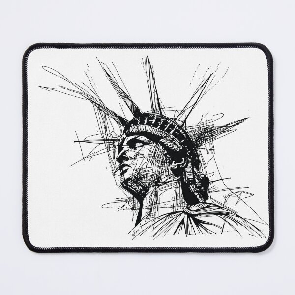 Item preview, ballpoint pen drawing of The Statue of Liberty designed and sold by byBenci.