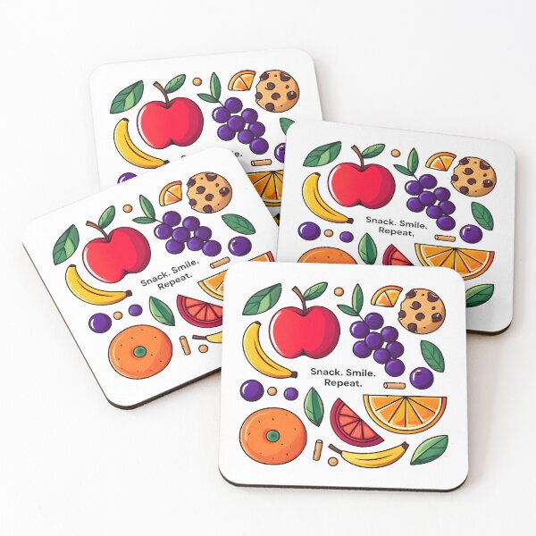 Item preview, Snack. Smile. Repeat - Fun Food Pattern Design designed and sold by AnnDesignStudio.