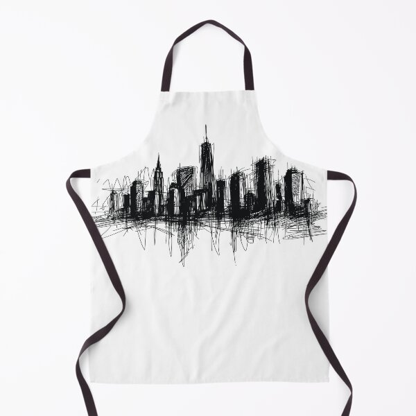 Item preview, ballpoint pen drawing of New York skyline designed and sold by byBenci.