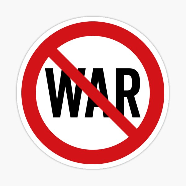 Item preview, NO War / Anti War Symbol / Against War (On Black) designed and sold by STUDIO-72.