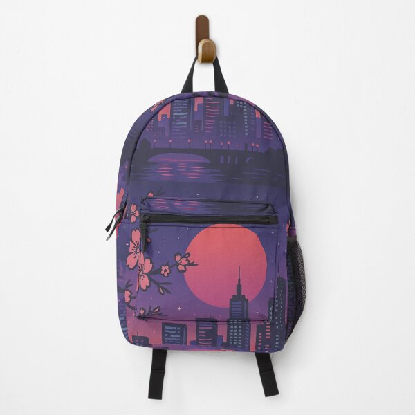 Item preview, Sakura Skies: Neon Blossoms Over Cyber City designed and sold by StudioNovaArt.