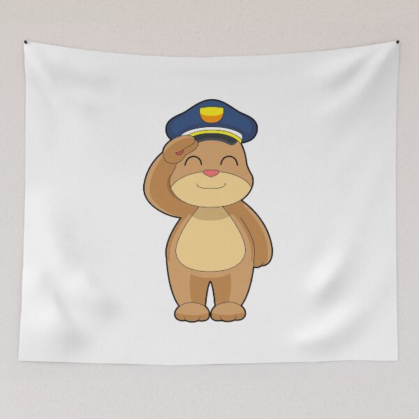 Item preview, Bear Cop Police hat Police designed and sold by Snabdesign84.