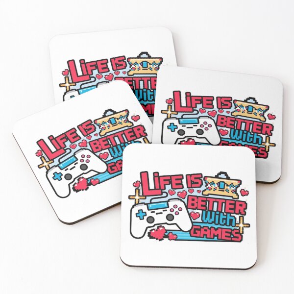 Item preview, Life is better with video games – Colorful pixel-style gamer design designed and sold by StormArte.