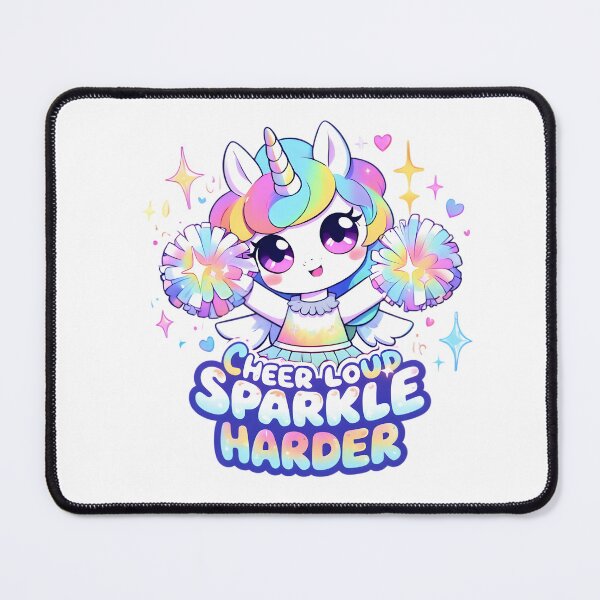 Item preview, Cheer Loud, Sparkle Harder - Kawaii Cheerleader Unicorn Design designed and sold by AnnDesignStudio.