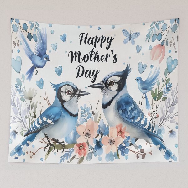 Artikelvorschau, Alles Gute zum Muttertag, Blauhäher - Muttertagskunst entworfen und verkauft von PawPrintStyles.