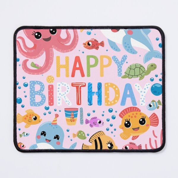 Item preview, Cute Sea Animals Aquarium Happy Birthday Kids Children designed and sold by WhimsyVox.