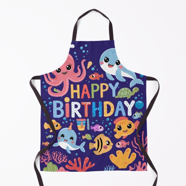 Item preview, Cute Sea Animals Aquarium Happy Birthday Kids Children designed and sold by WhimsyVox.