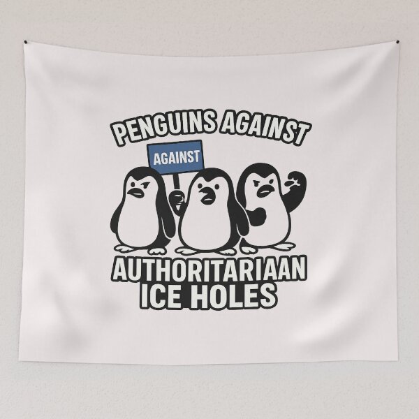 Item preview, Penguins to 'Stage Protest' Against Trump Tariffs designed and sold by WAISLYV.
