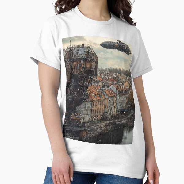 Item preview, Europe redraw Poland Baltic city oldtown spaceship digitals | dejco.art designed and sold by dejco.art.