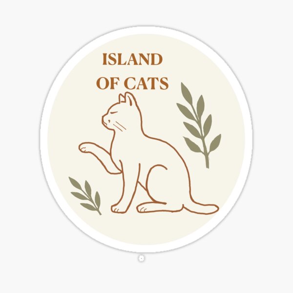 Item preview, Cyprus – Island of Cats Tote Bag & Sticker | Minimal Cat with Olive Branch Design designed and sold by CreationbyNiki.