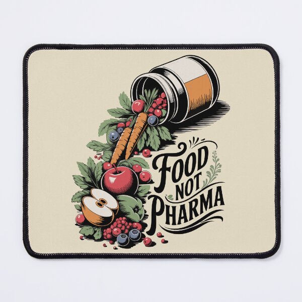 Item preview, Food Not Pharma - Healthy Living Design with Fruits & Veggies from a Pill Bottle -  Choose real food over pharmaceuticals designed and sold by pixelated_echoes.