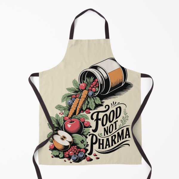 Item preview, Food Not Pharma - Healthy Living Design with Fruits & Veggies from a Pill Bottle - Choose real food over pharmaceuticals designed and sold by pixelated_echoes.
