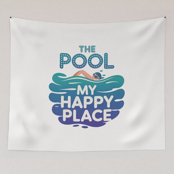 Item preview, swimming,the pool my happy place designed and sold by Almasrigroup.