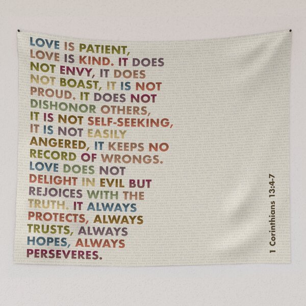 Item preview, Love Always Protects – 1 Corinthians 13:4–7 Scripture Art designed and sold by Katherine Ann.