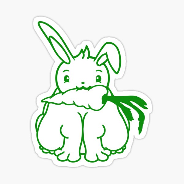 Item preview, Rabbit Carrot Mouth Eat Hunger Overweight Vegan designed and sold by shirt-o-mat.