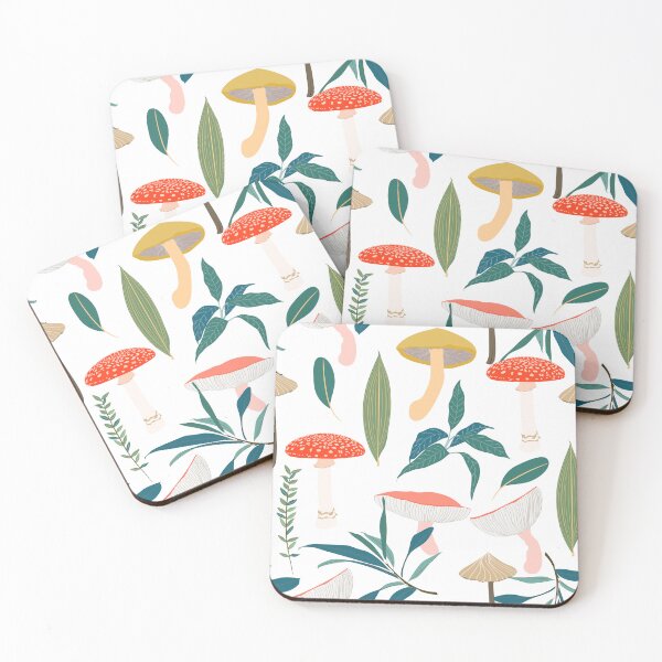 Item preview, Seamless autumn pattern with leaves, berries, mushrooms and branches. designed and sold by MatyKotiv.