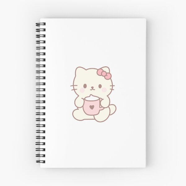 Item preview, Cute Cat Bow Hot Chocolate Kawaii Hand-Drawn designed and sold by strawberrycups.