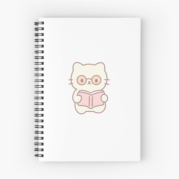Item preview, Bookworm Cute Cat Hand-Drawn Kawaii Reading Glasses designed and sold by strawberrycups.