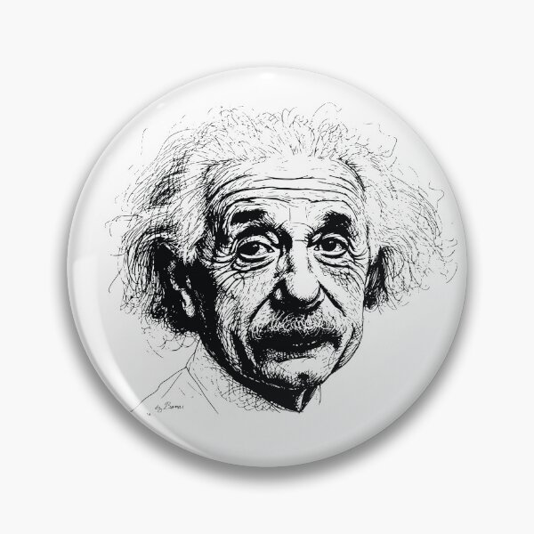 Item preview, Einstein ballpoint pen drawing designed and sold by byBenci.