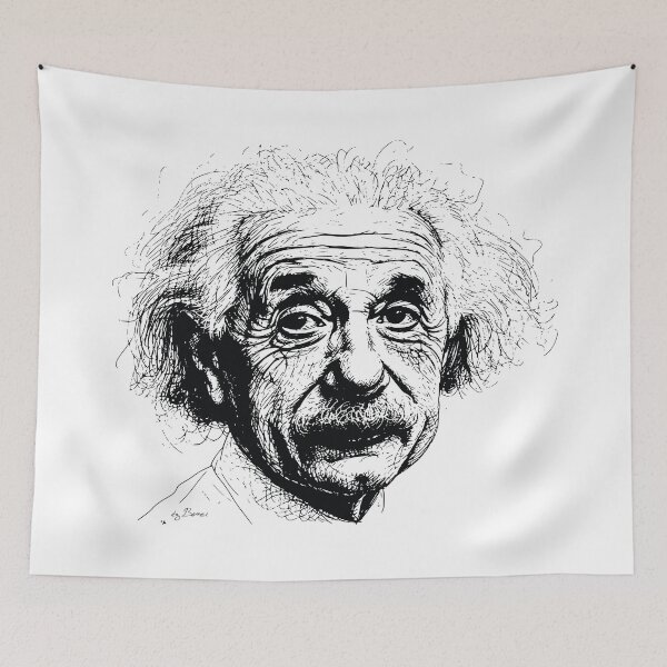 Item preview, Einstein ballpoint pen drawing designed and sold by byBenci.