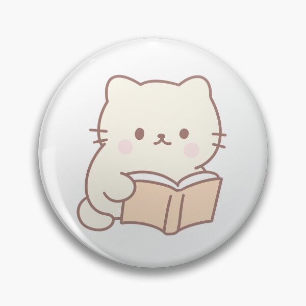 Item preview, Bookworm Reading Cat Cute Kawaii Hand-Drawn designed and sold by strawberrycups.