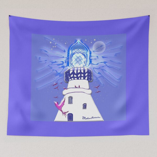 Item preview, Lighthouse illuminating paths designed and sold by Diola Sotelo.
