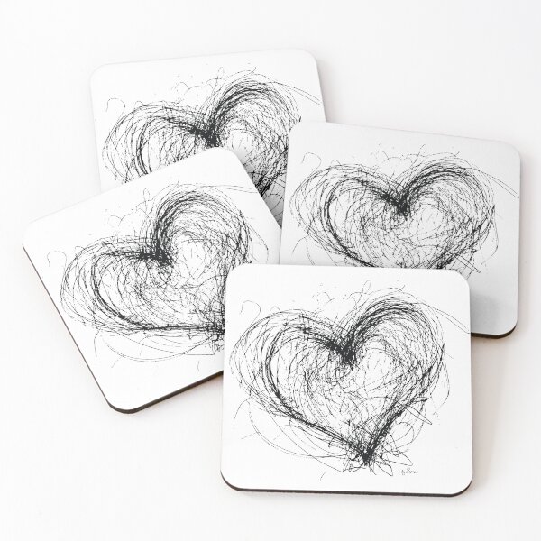 Item preview, Heart symbol ballpoint pen drawing designed and sold by byBenci.