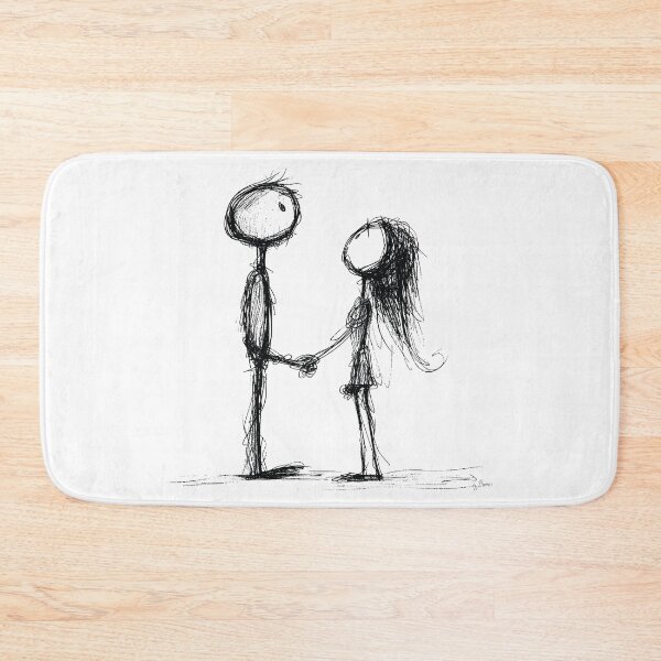 Item preview, couple in lovel, ballpoint pen drawing designed and sold by byBenci.