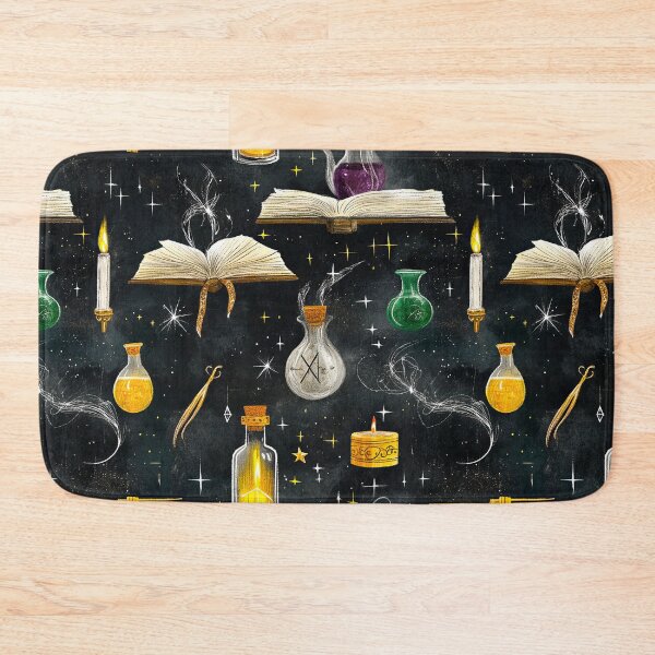 Item preview, Witchy Magical Items Pattern – Spellbooks, Potions, Candles & Stars Aesthetic Design designed and sold by Kybruno's Creations.