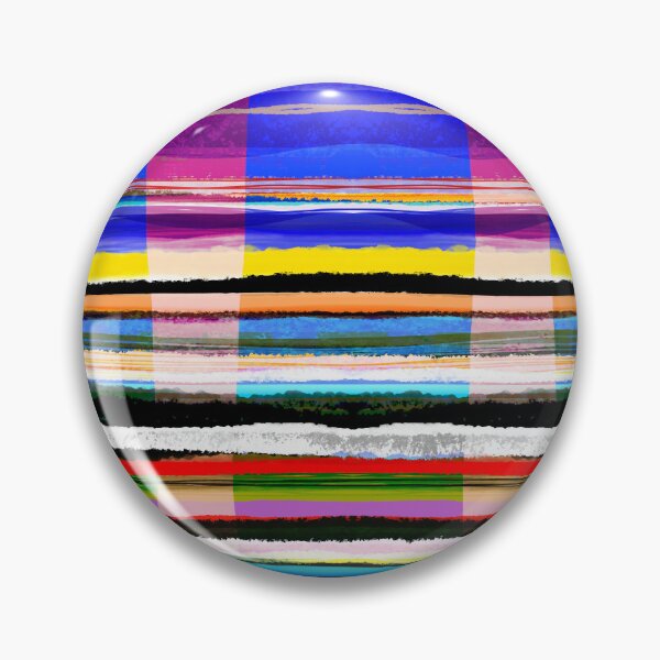 Item preview, Artisan plaid hand-dyed checks boho check pattern Tartan blue rainbow designed and sold by rupydetequila.