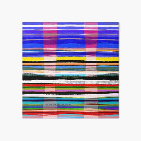 Aperçu de l'œuvre Plaid artisanal teint à la main, motif à carreaux bohème, tartan bleu arc-en-ciel créée et vendue par rupydetequila.
