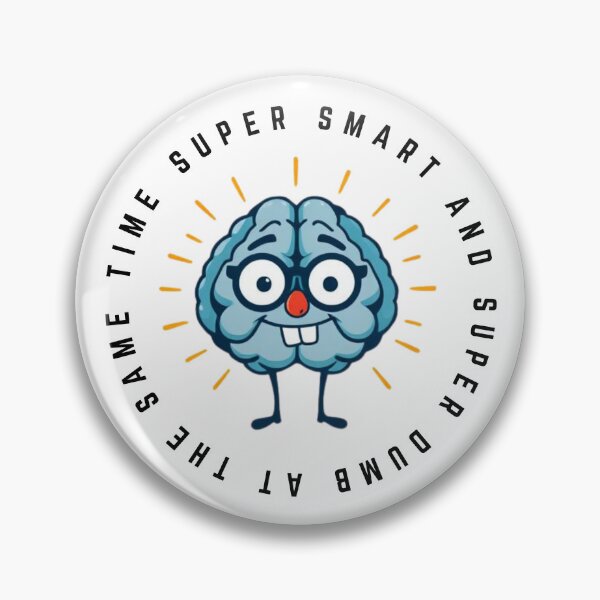 Artikelvorschau, Super Smart Super Dumb Hirni entworfen und verkauft von RisenAgain - Quantum BrainGlitch | Designs.