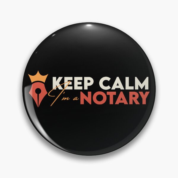 Item preview, Keep Calm I’m a Notary - Modern Crown & Pen Emblem Design designed and sold by NotaryLife.