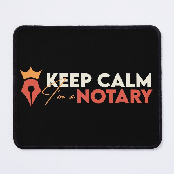Item preview, Keep Calm I’m a Notary - Modern Crown & Pen Emblem Design designed and sold by NotaryLife.