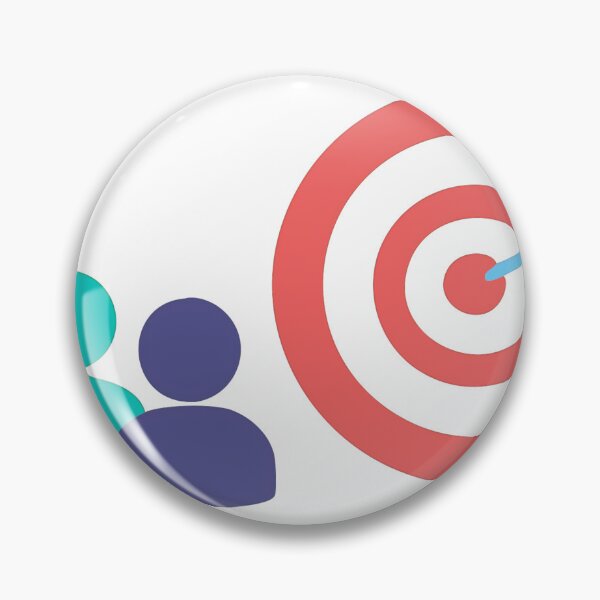 Item preview, Minimalist Graphic of Figures and Arrow Hitting Target Bullseye designed and sold by Creative88Art.